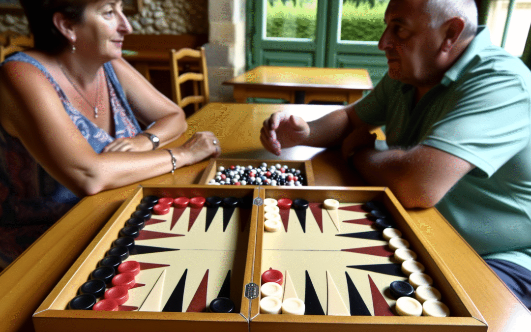 Backgammon jeu à deux joueurs