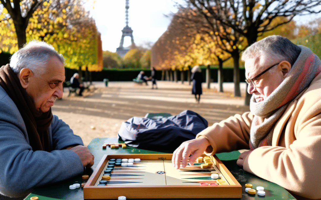 Jeu de backgammon pour senior