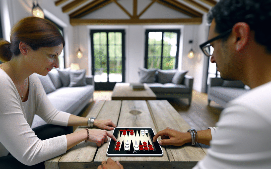 Jouer au backgammon sur tablette Android