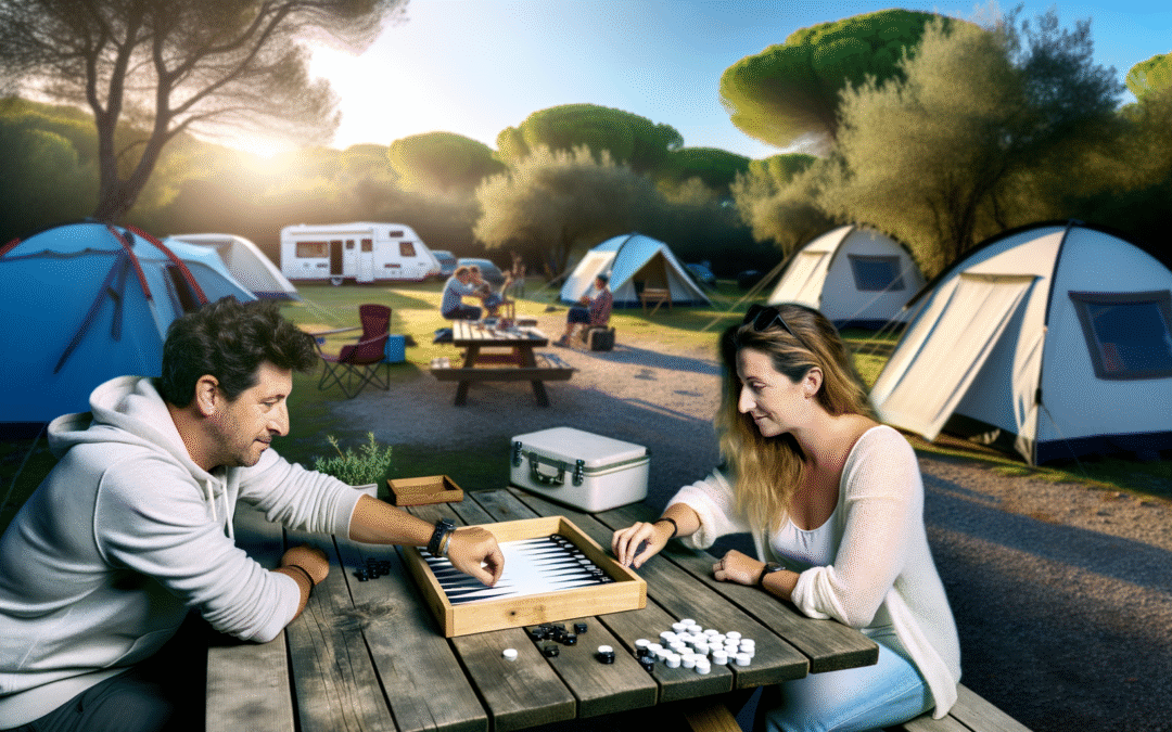 Backgammon jeu pour terrains de camping
