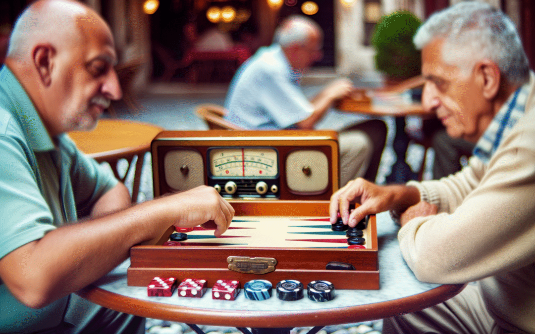 Jeu de backgammon avec règles audio