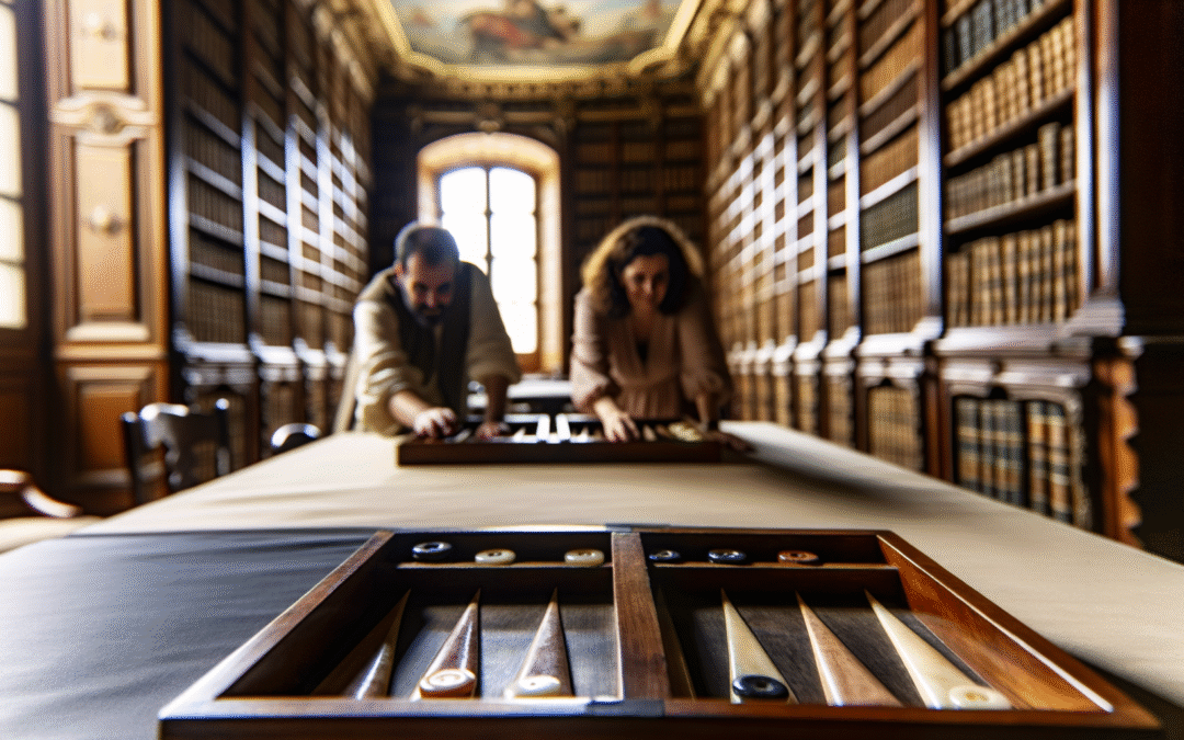 Jeu de société backgammon historique