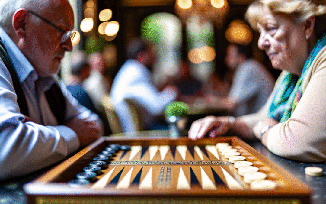 Plateau de backgammon personnalisé gravé