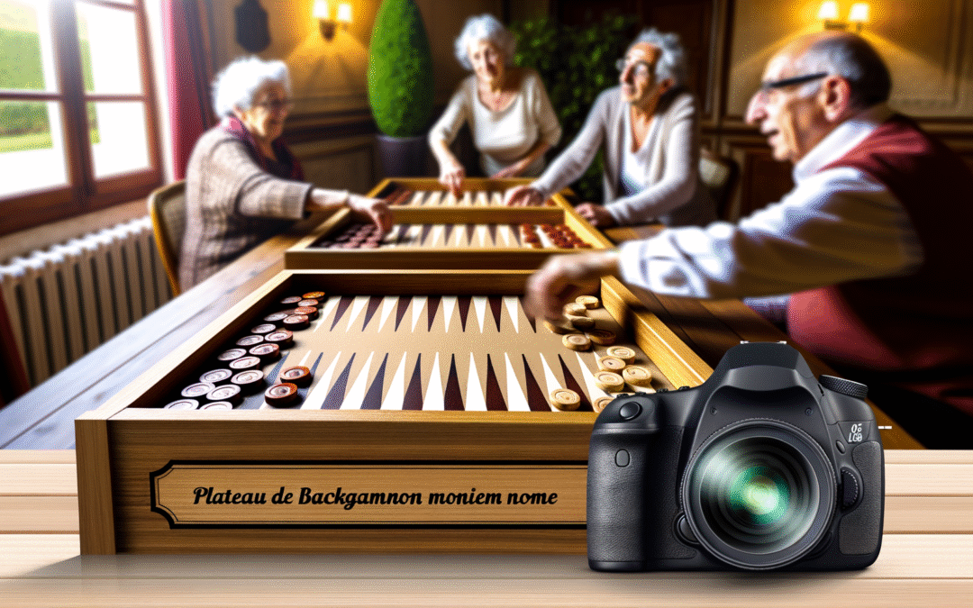 Plateau de backgammon personnalisé nom