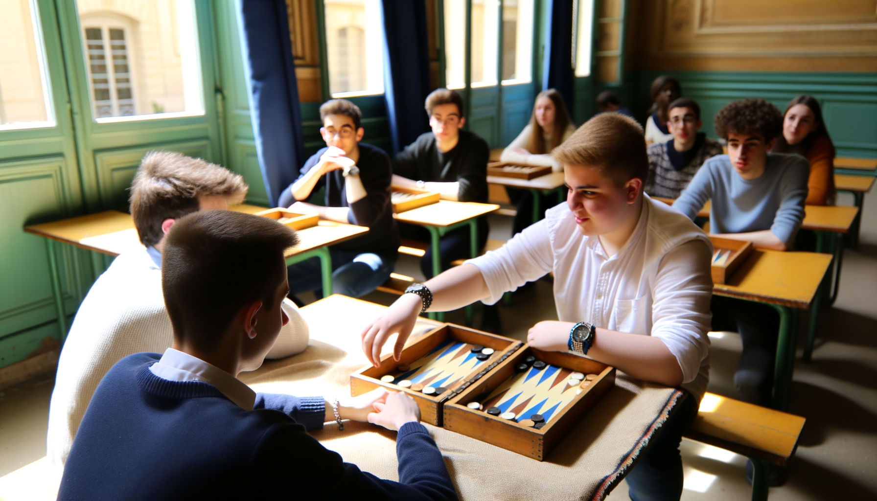 Backgammon pour animations scolaires - jouer-au-backgammon.com