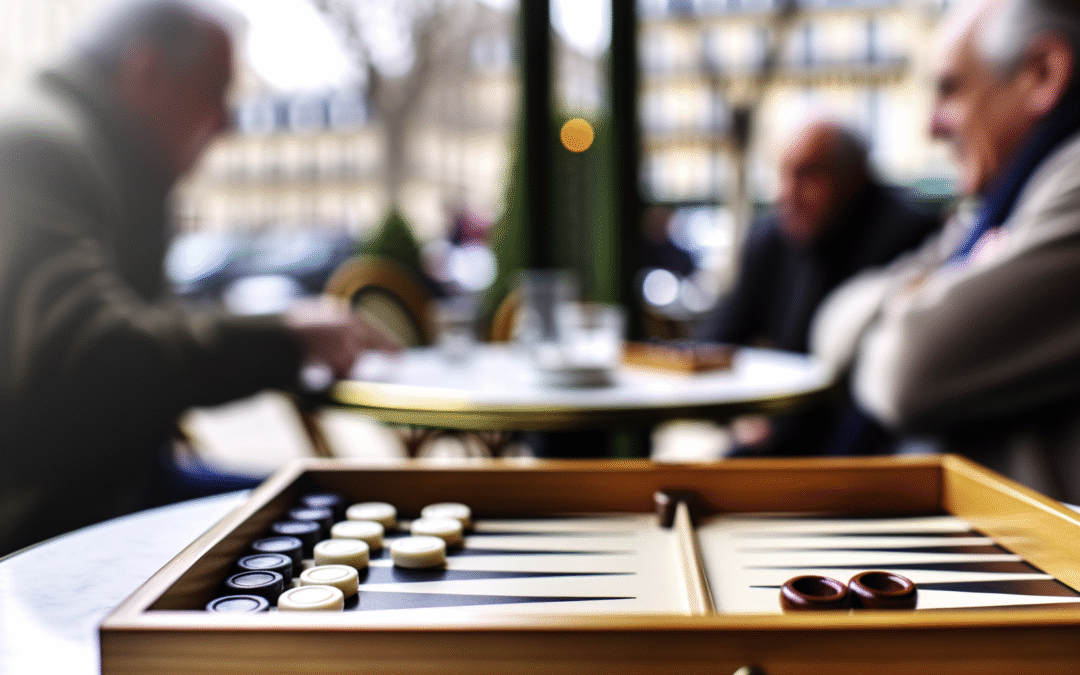 Plateau de backgammon minimaliste