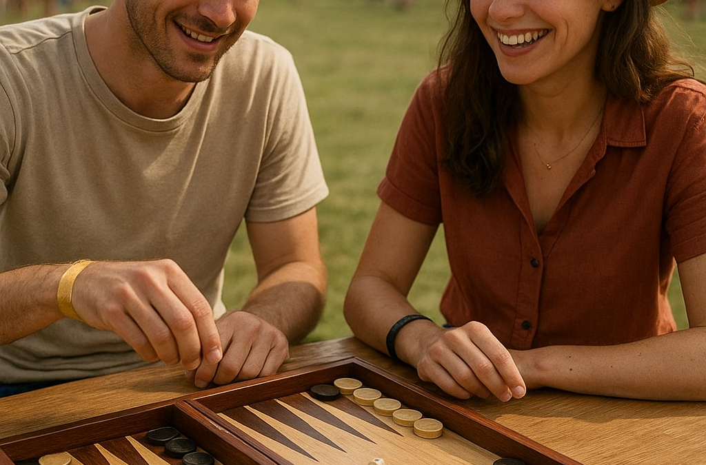 Jeu de backgammon pour festivals